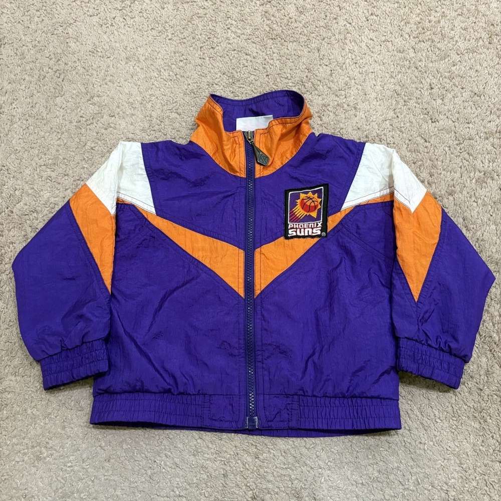 Vintage Phoenix Suns Kids NBA Jacket Toddler Size Small Full Zip Windbreaker